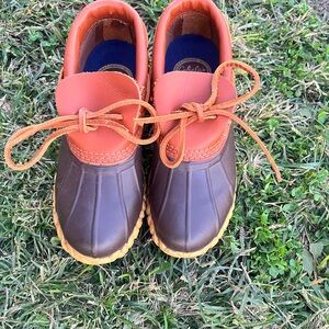 Cabela's Brown and Orange Kids Rain Boots